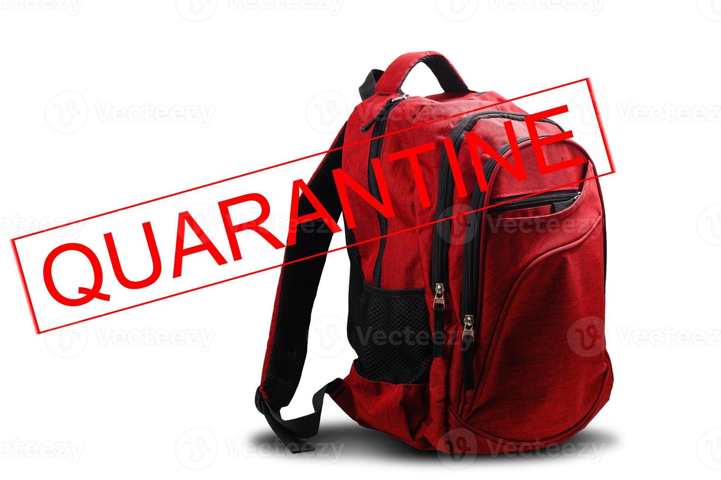 Quarantine. school coronavirus. Viruses. Epidemics. school backpack photo