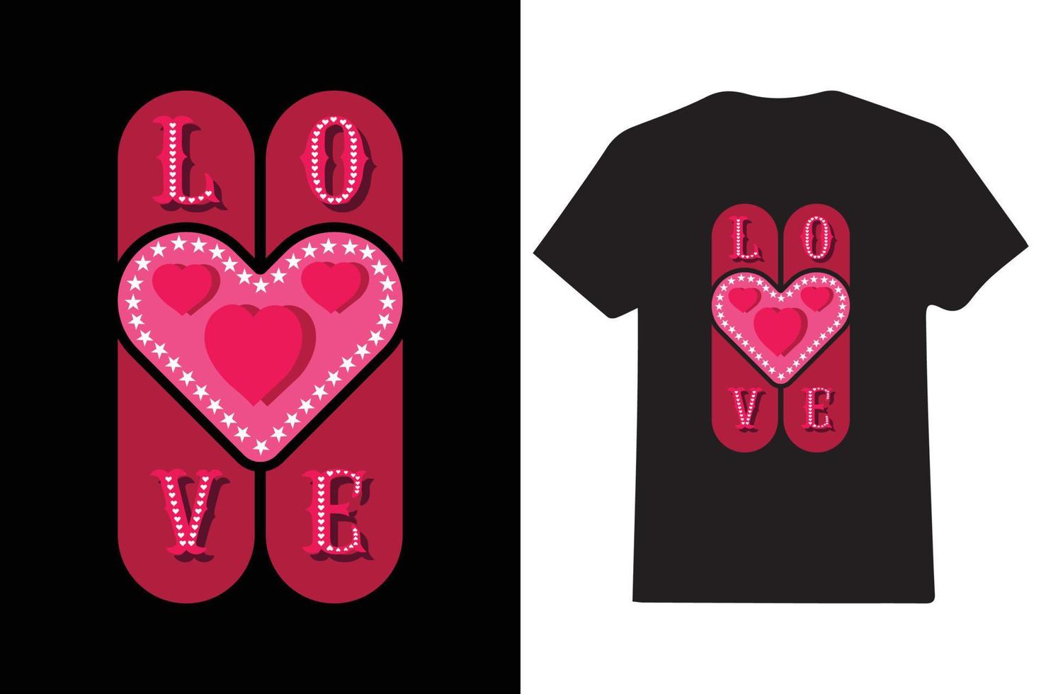 VALENTINE'S DAY T-SHIRT DESIGN TEMPLATE vector