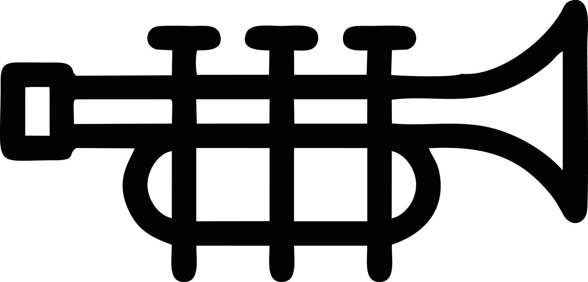 trumpet instrument icon symbol design vector image. Illustration of musical trumpet horn vector design image. EPS 10