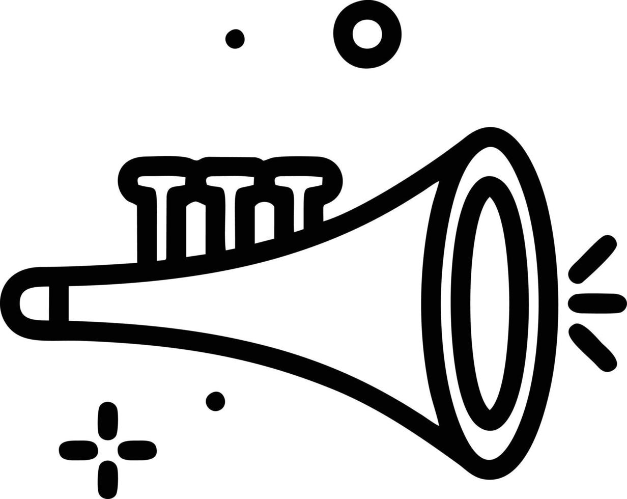 trumpet instrument icon symbol design vector image. Illustration of musical trumpet horn vector design image. EPS 10