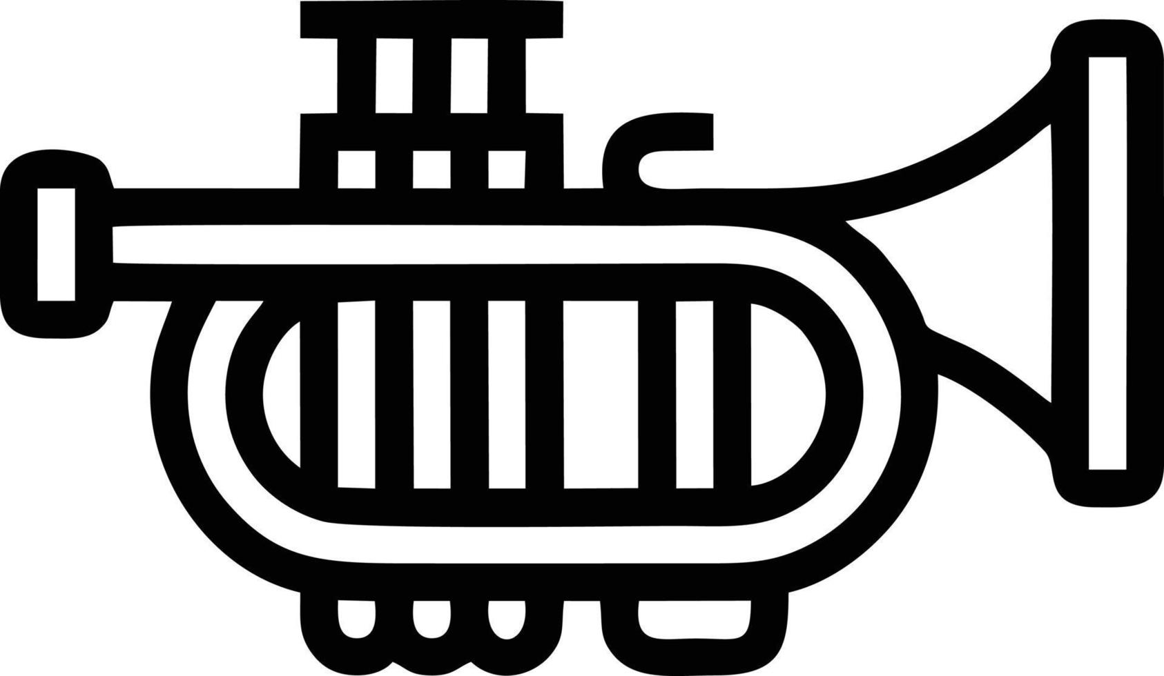 trumpet instrument icon symbol design vector image. Illustration of musical trumpet horn vector design image. EPS 10