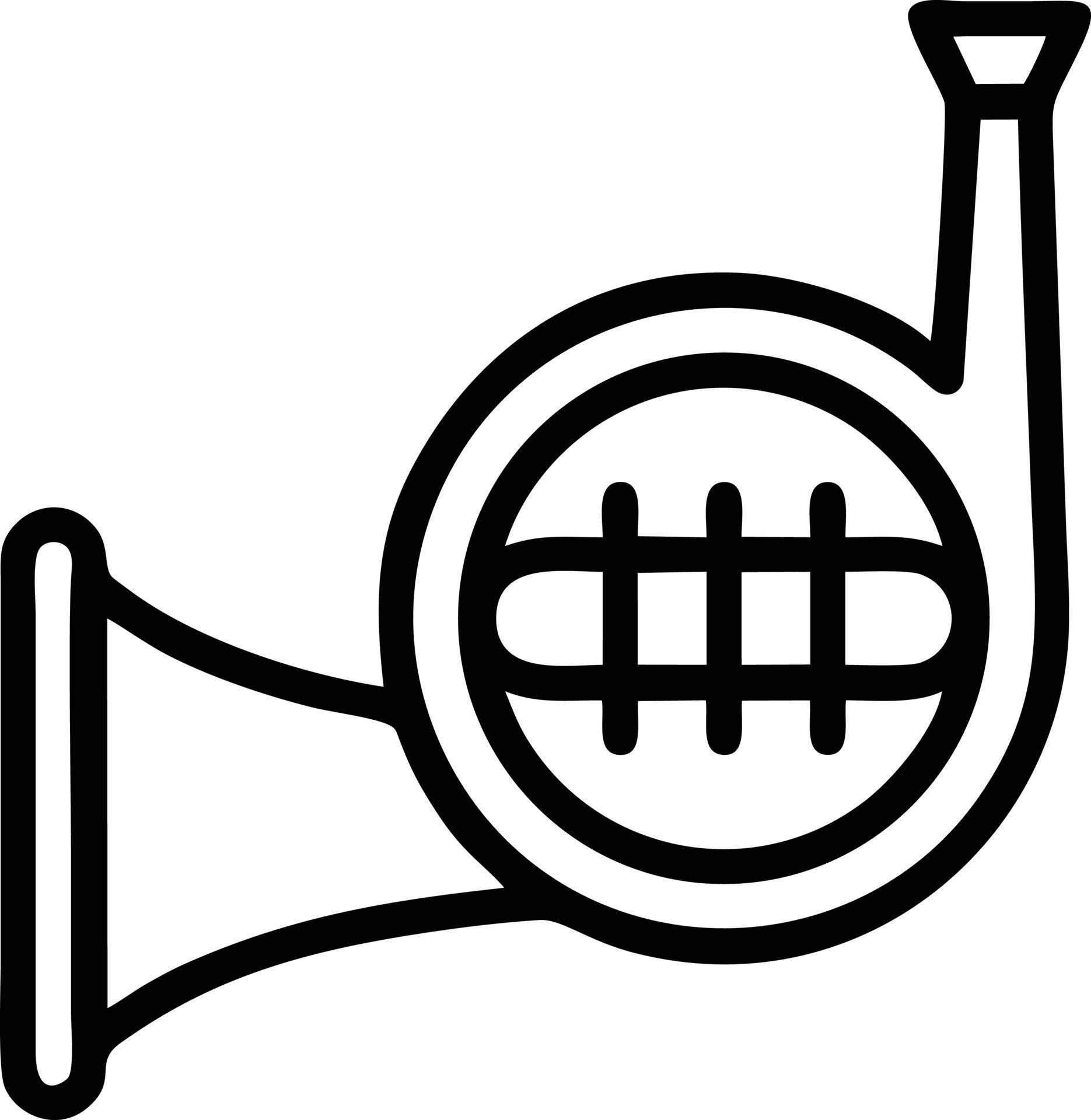 trumpet instrument icon symbol design vector image. Illustration of