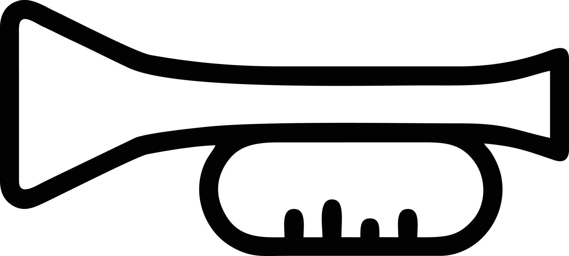 trumpet instrument icon symbol design vector image. Illustration of musical trumpet horn vector design image. EPS 10