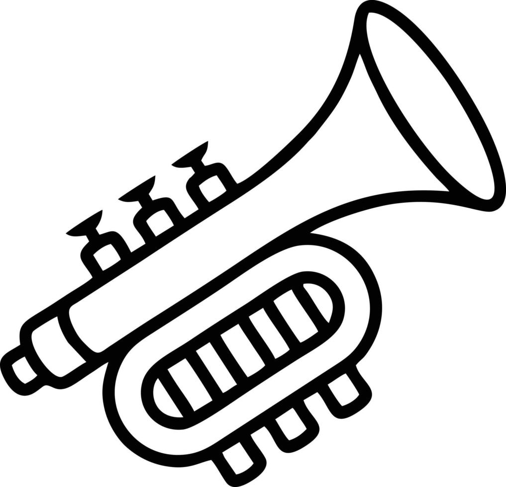 trumpet instrument icon symbol design vector image. Illustration of musical trumpet horn vector design image. EPS 10