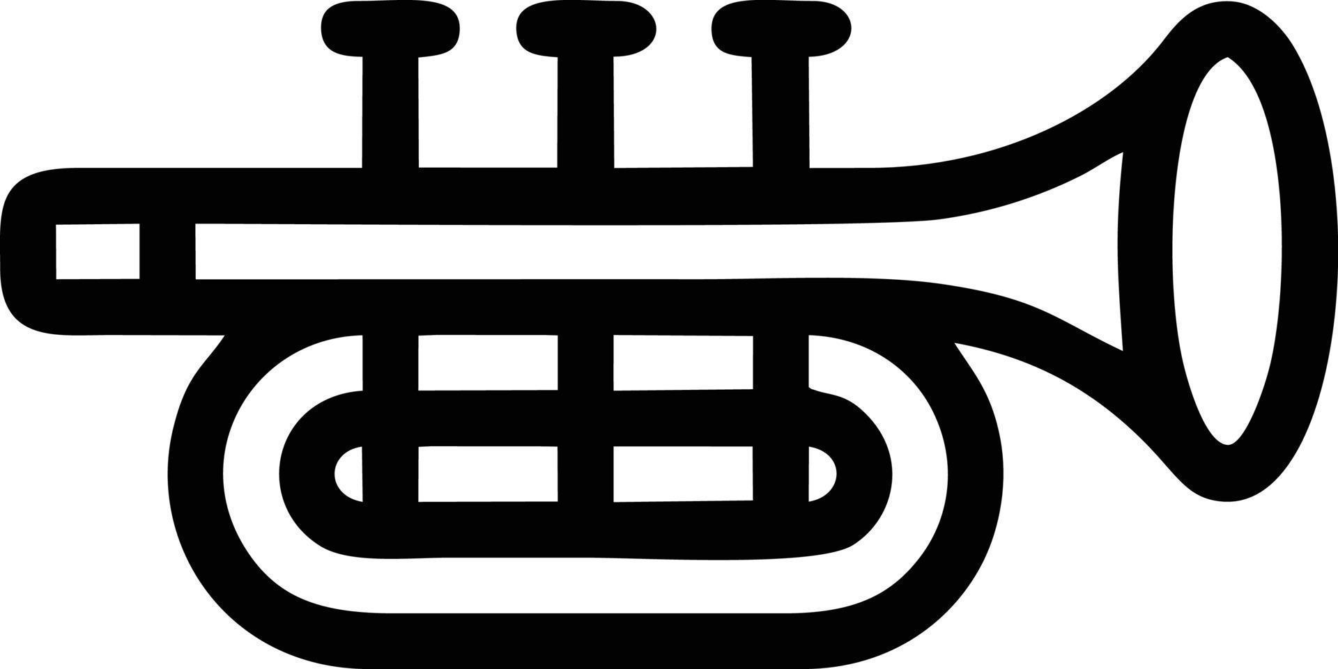 trumpet instrument icon symbol design vector image. Illustration of musical trumpet horn vector design image. EPS 10