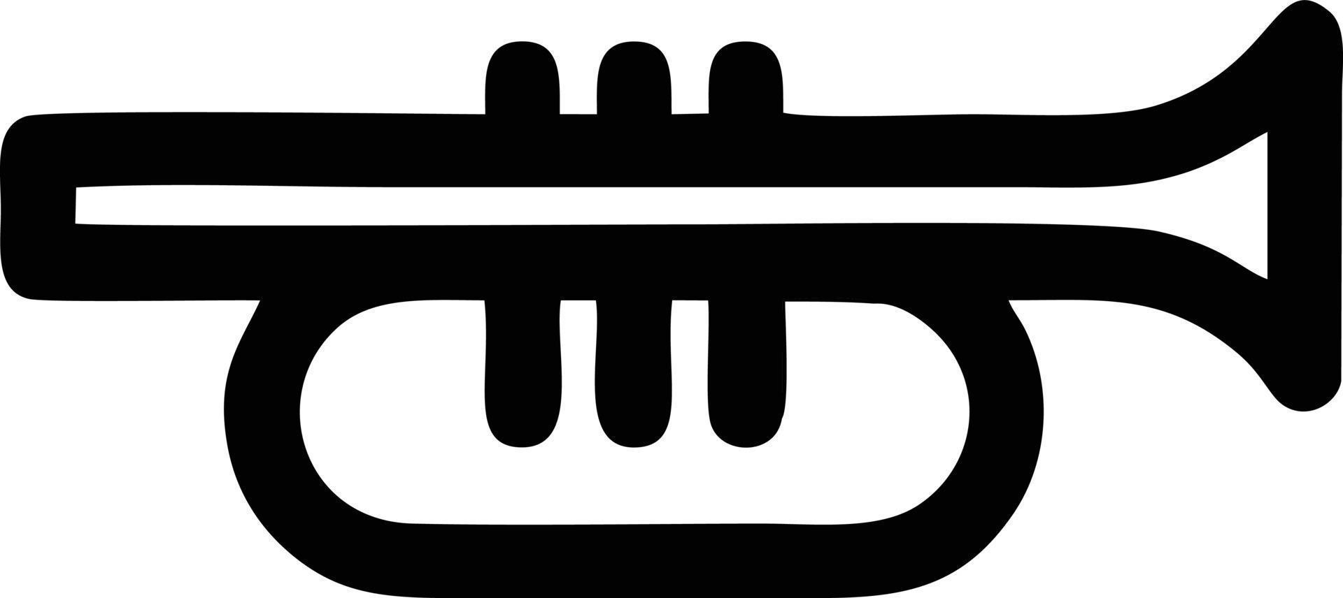 trumpet instrument icon symbol design vector image. Illustration of musical trumpet horn vector design image. EPS 10