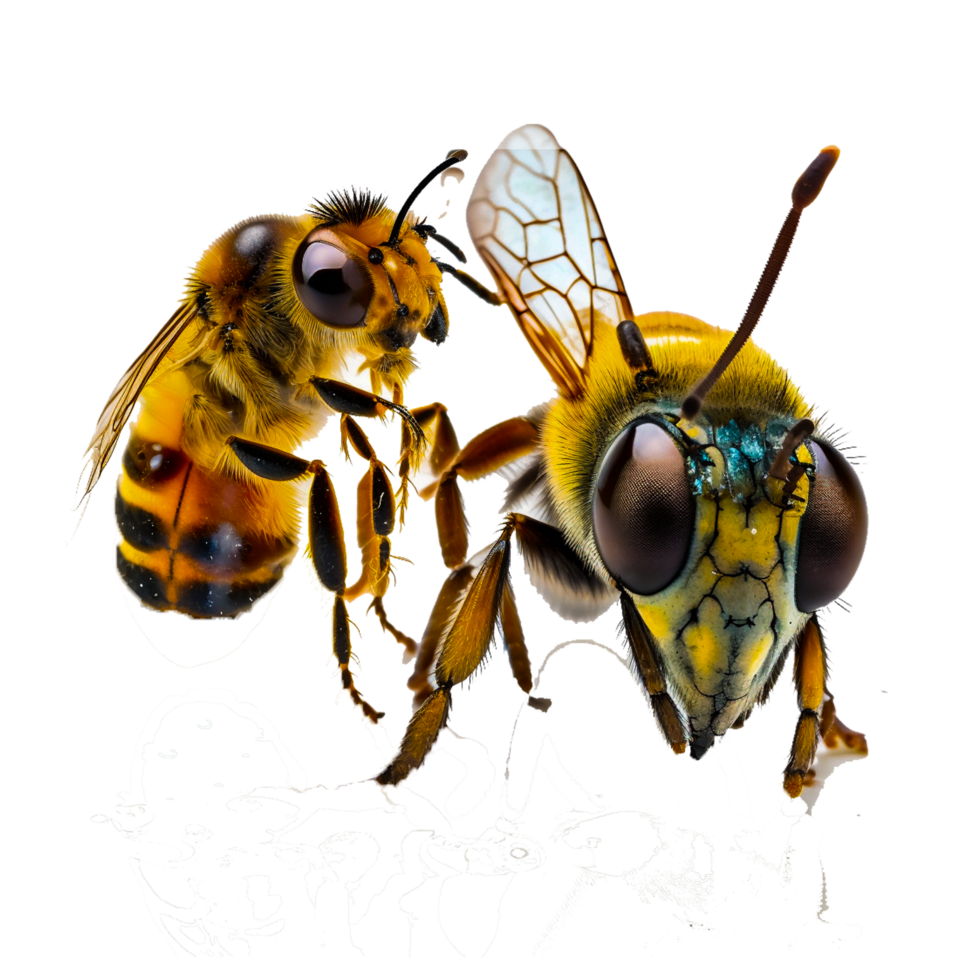 hand painted honey bee png