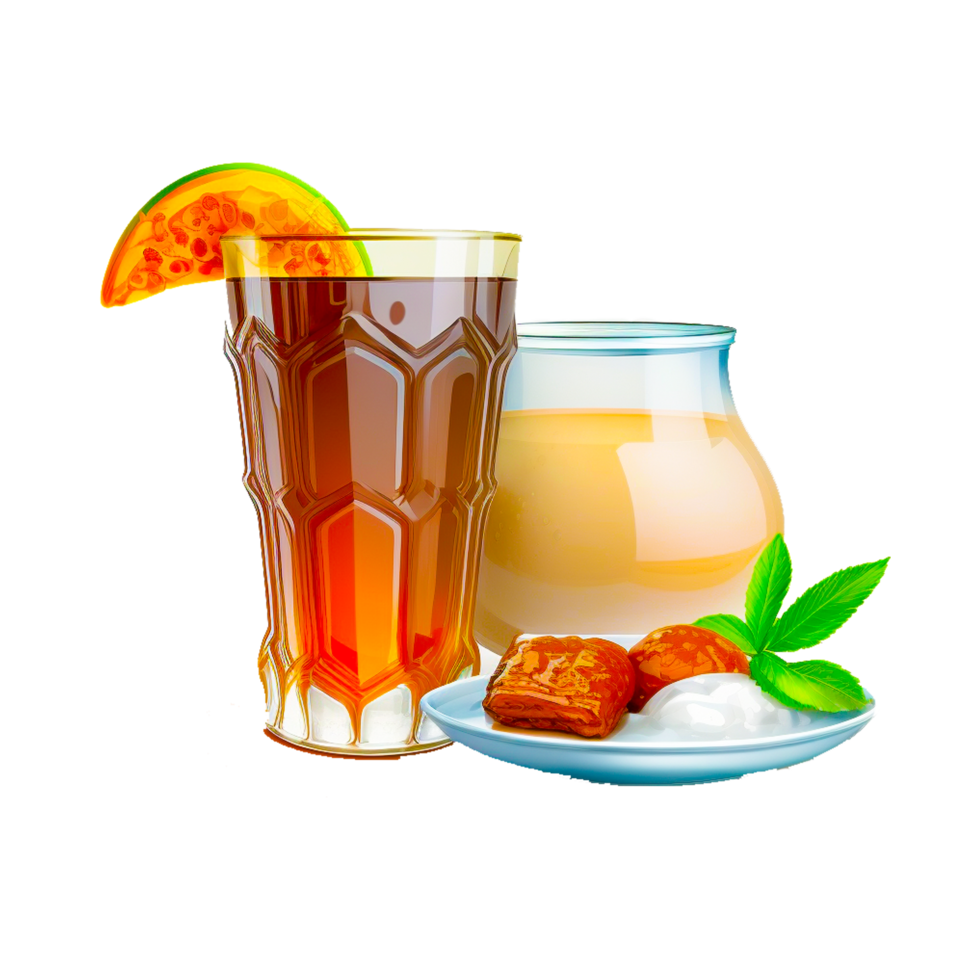 A real glass of juice with fruit and a splash png