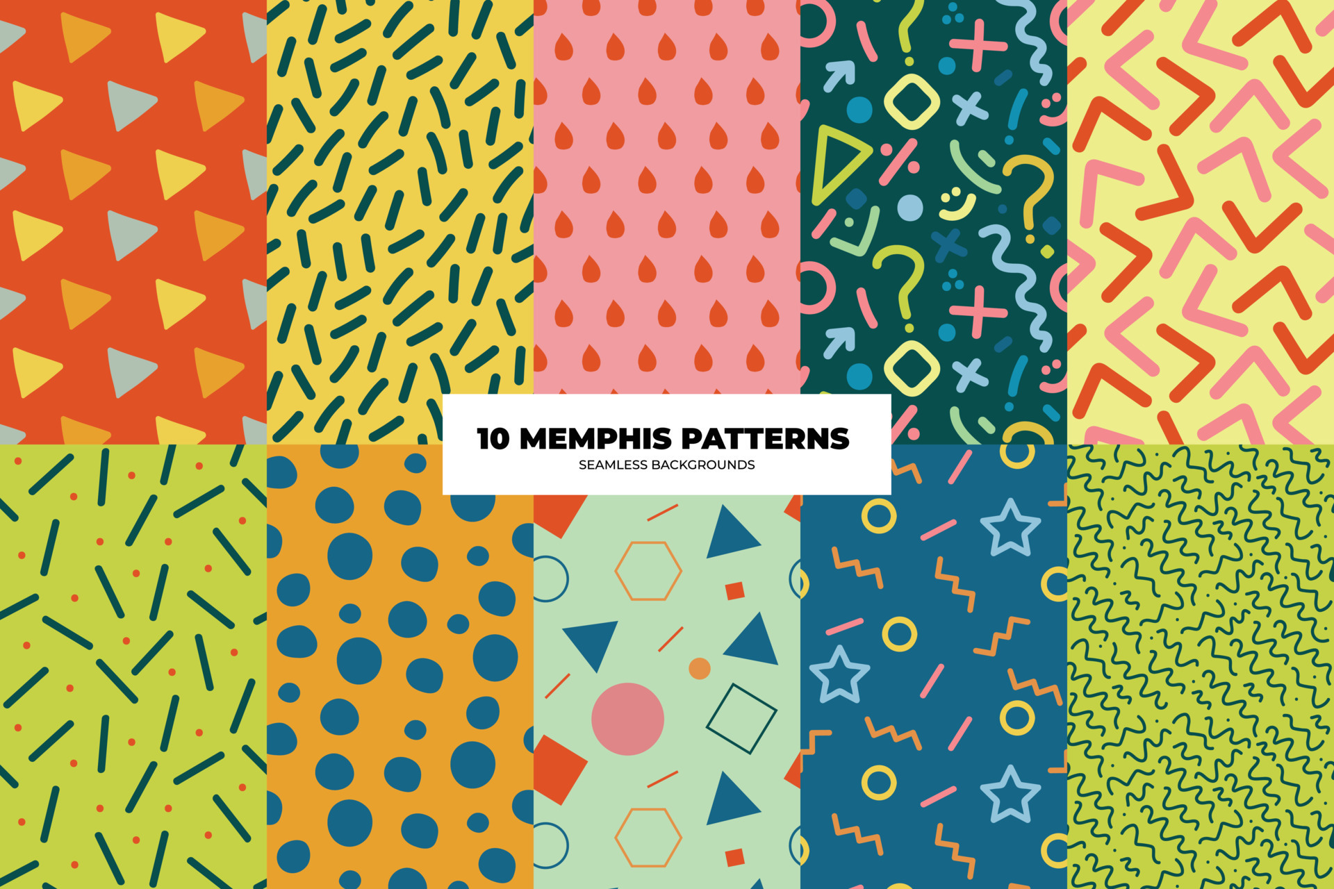 set-of-seamless-geometric-pattern-with-colored-elements-abstract