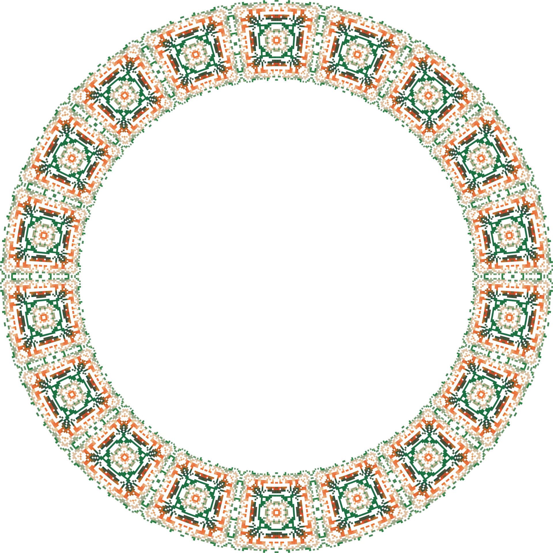 Decorative round frame with floral pattern. Elegant element for design ...