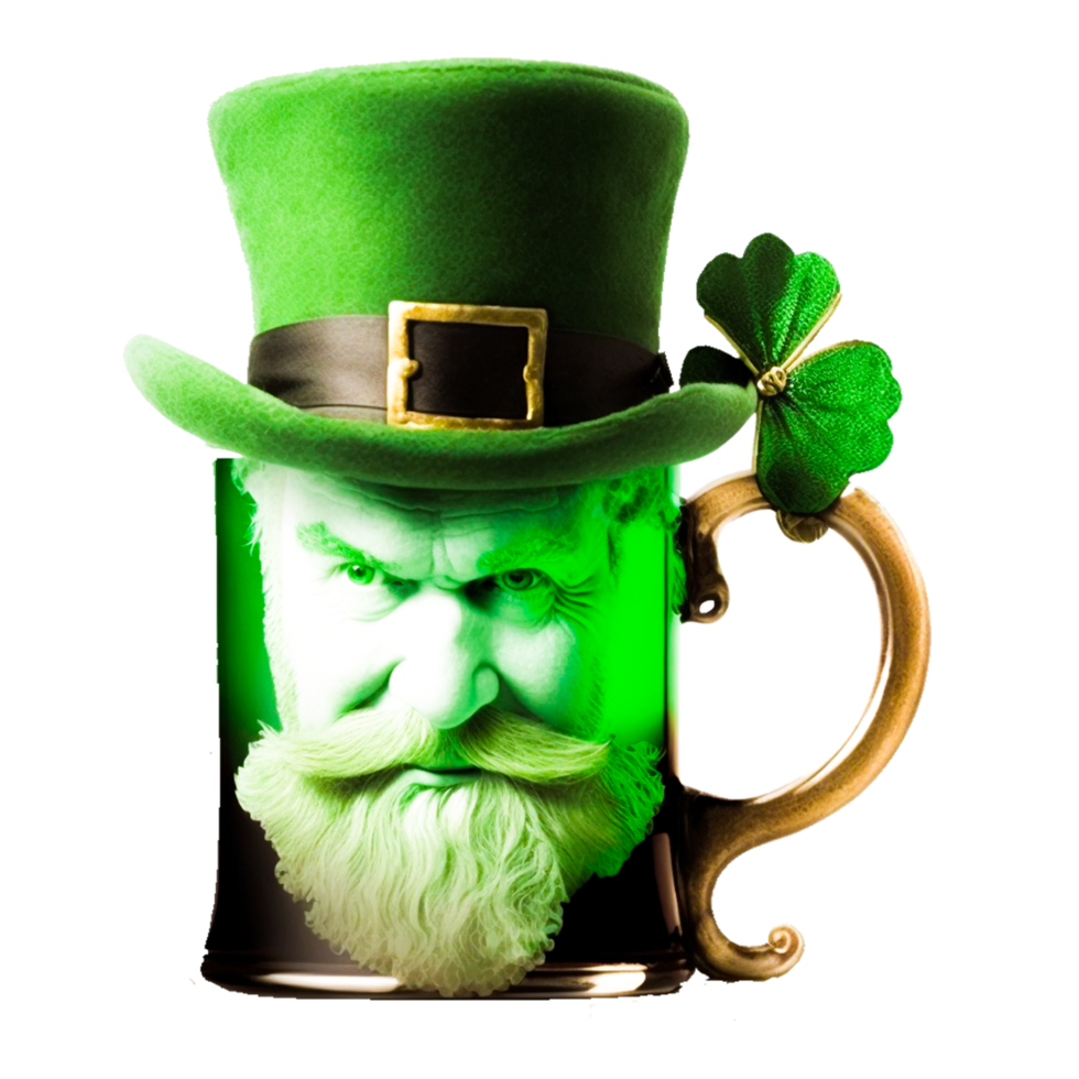 Saint Patrick day colorful label png