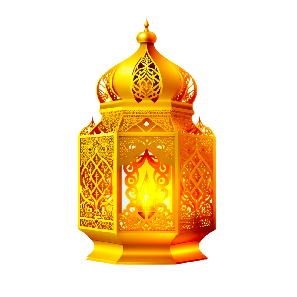 Ramadan lanterne avec embrasé lumière png