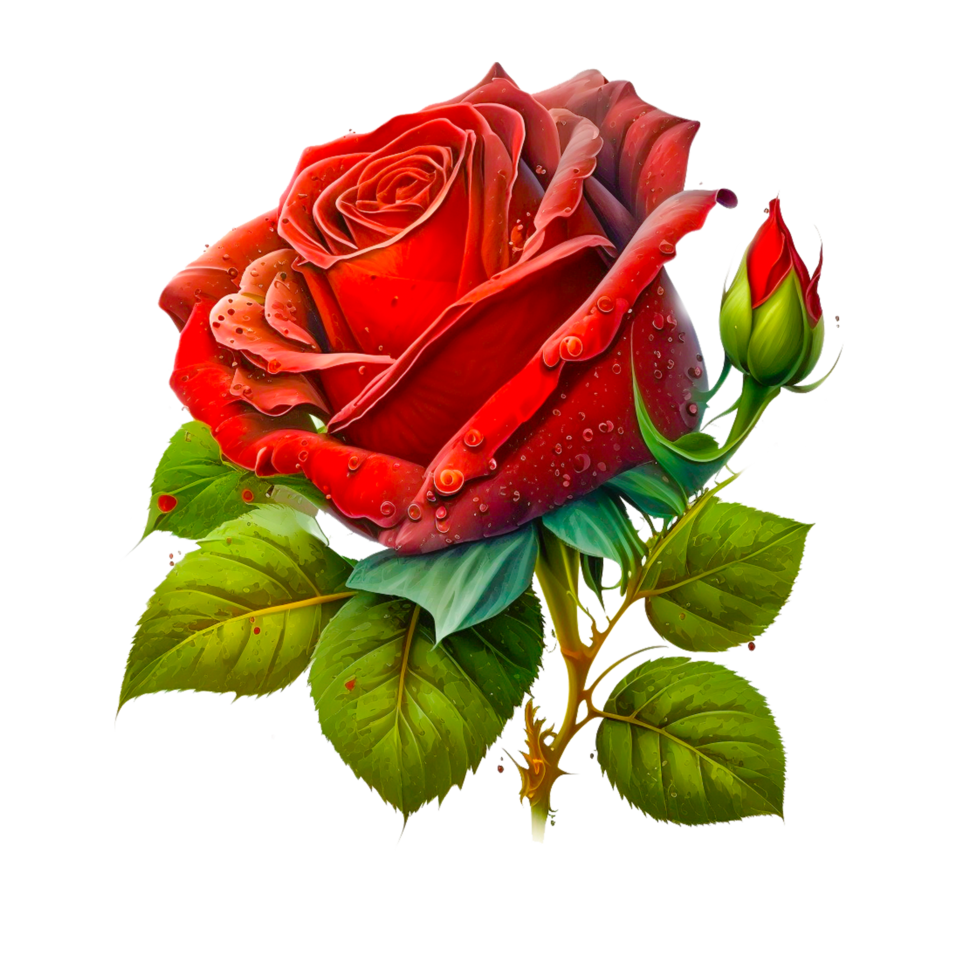 cute red rose flower png