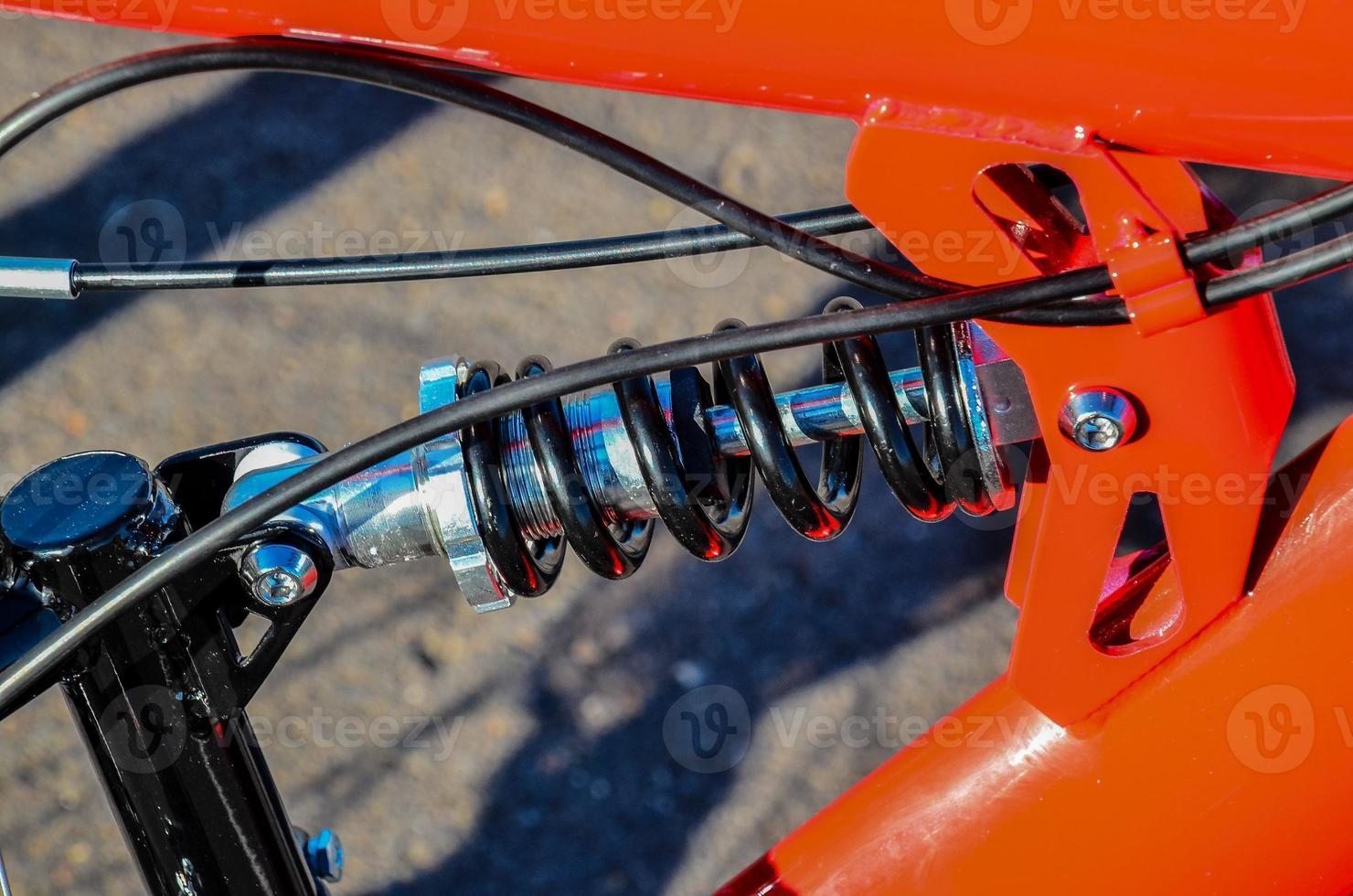 Mountain bike close-up photo