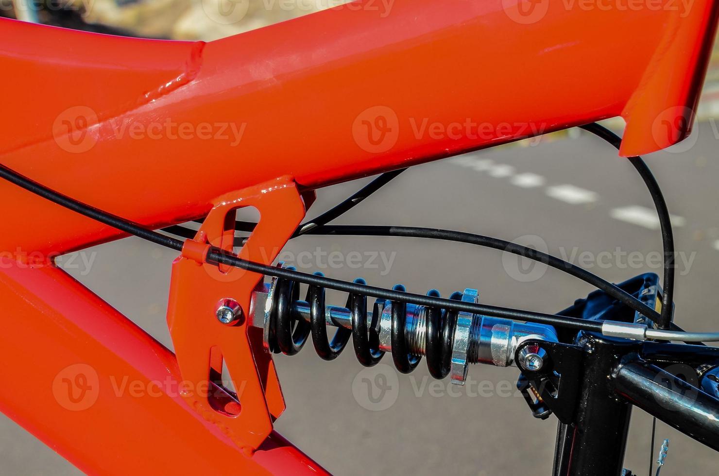 Mountain bike close-up photo