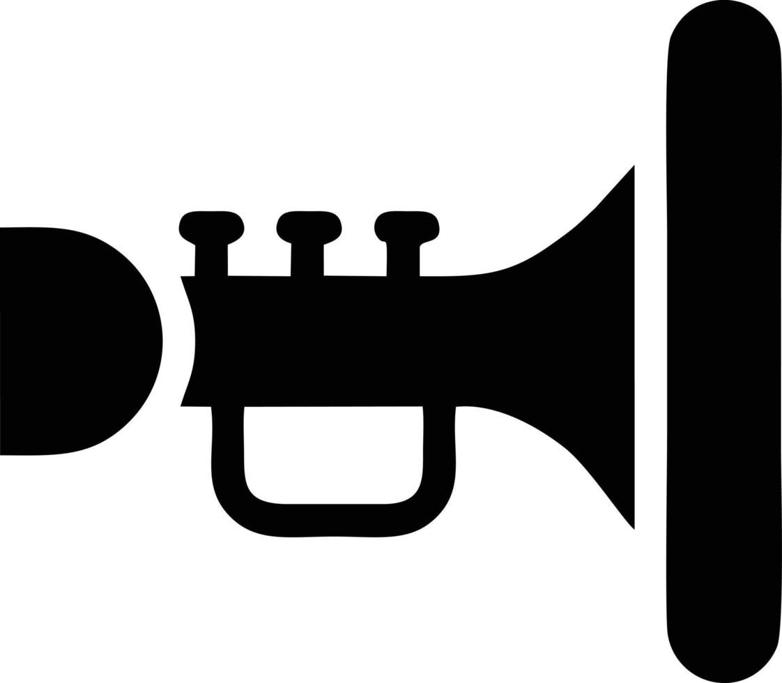 trumpet instrument icon symbol design vector image. Illustration of musical trumpet horn vector design image. EPS 10