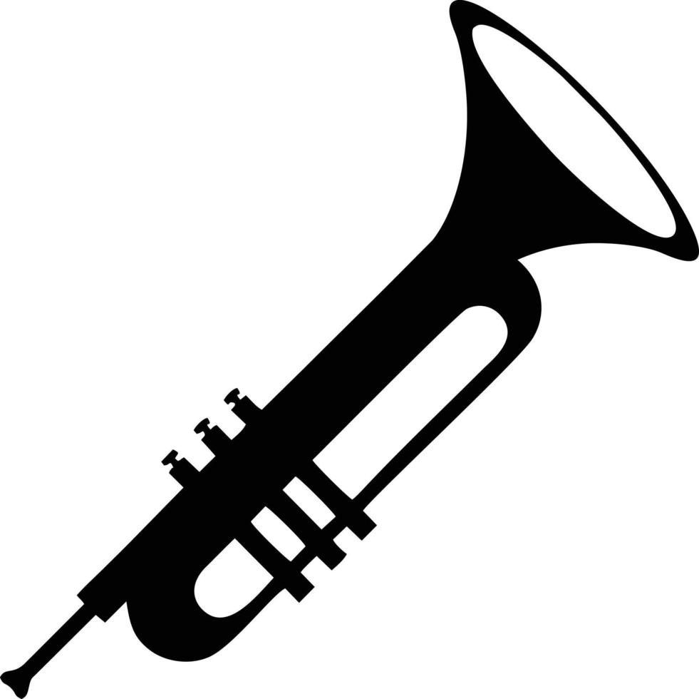 trumpet instrument icon symbol design vector image. Illustration of musical trumpet horn vector design image. EPS 10