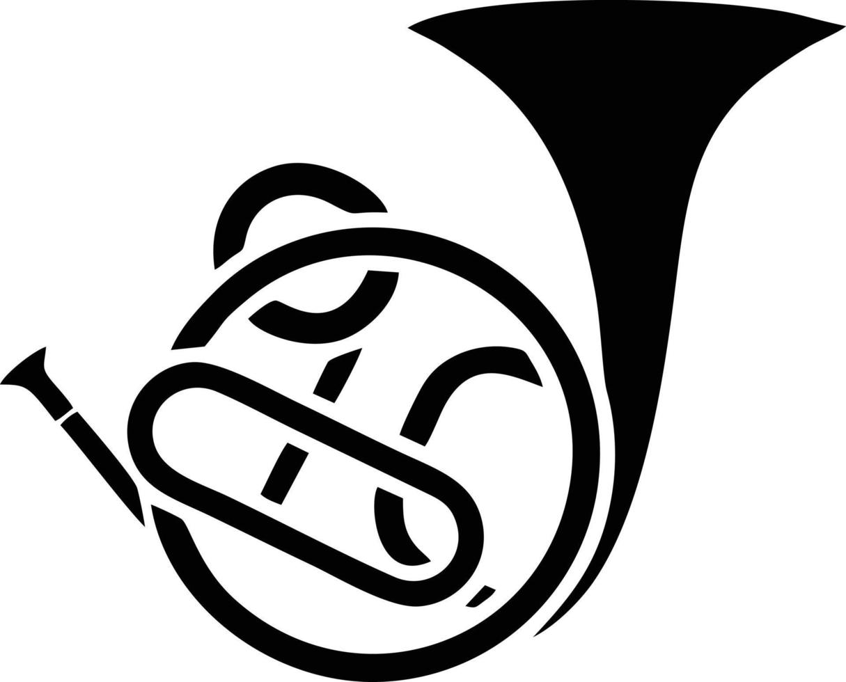 trumpet instrument icon symbol design vector image. Illustration of musical trumpet horn vector design image. EPS 10
