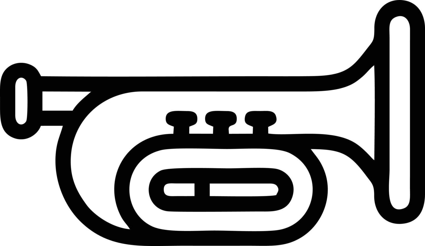 trumpet instrument icon symbol design vector image. Illustration of musical trumpet horn vector design image. EPS 10