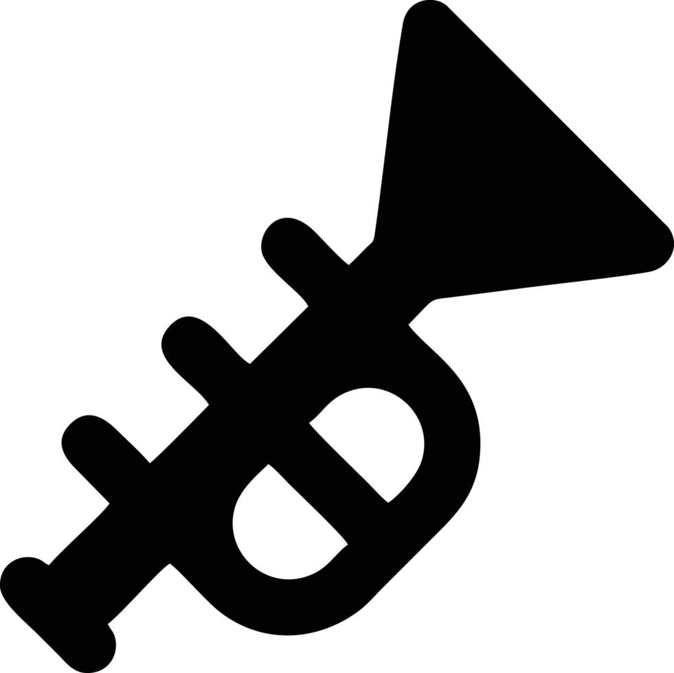 trumpet instrument icon symbol design vector image. Illustration of musical trumpet horn vector design image. EPS 10