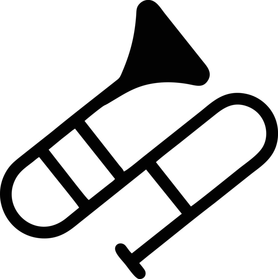 trumpet instrument icon symbol design vector image. Illustration of musical trumpet horn vector design image. EPS 10