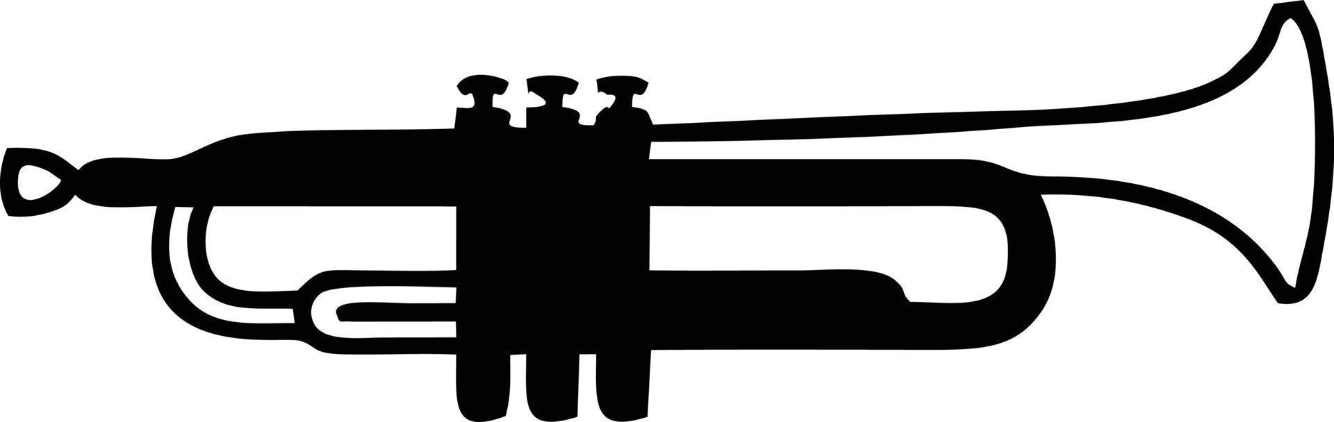 trumpet instrument icon symbol design vector image. Illustration of musical trumpet horn vector design image. EPS 10