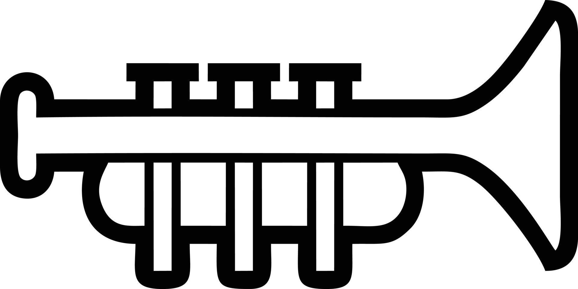 trumpet instrument icon symbol design vector image. Illustration of