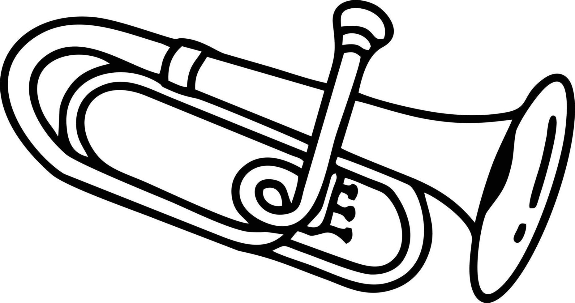 trumpet instrument icon symbol design vector image. Illustration of musical trumpet horn vector design image. EPS 10