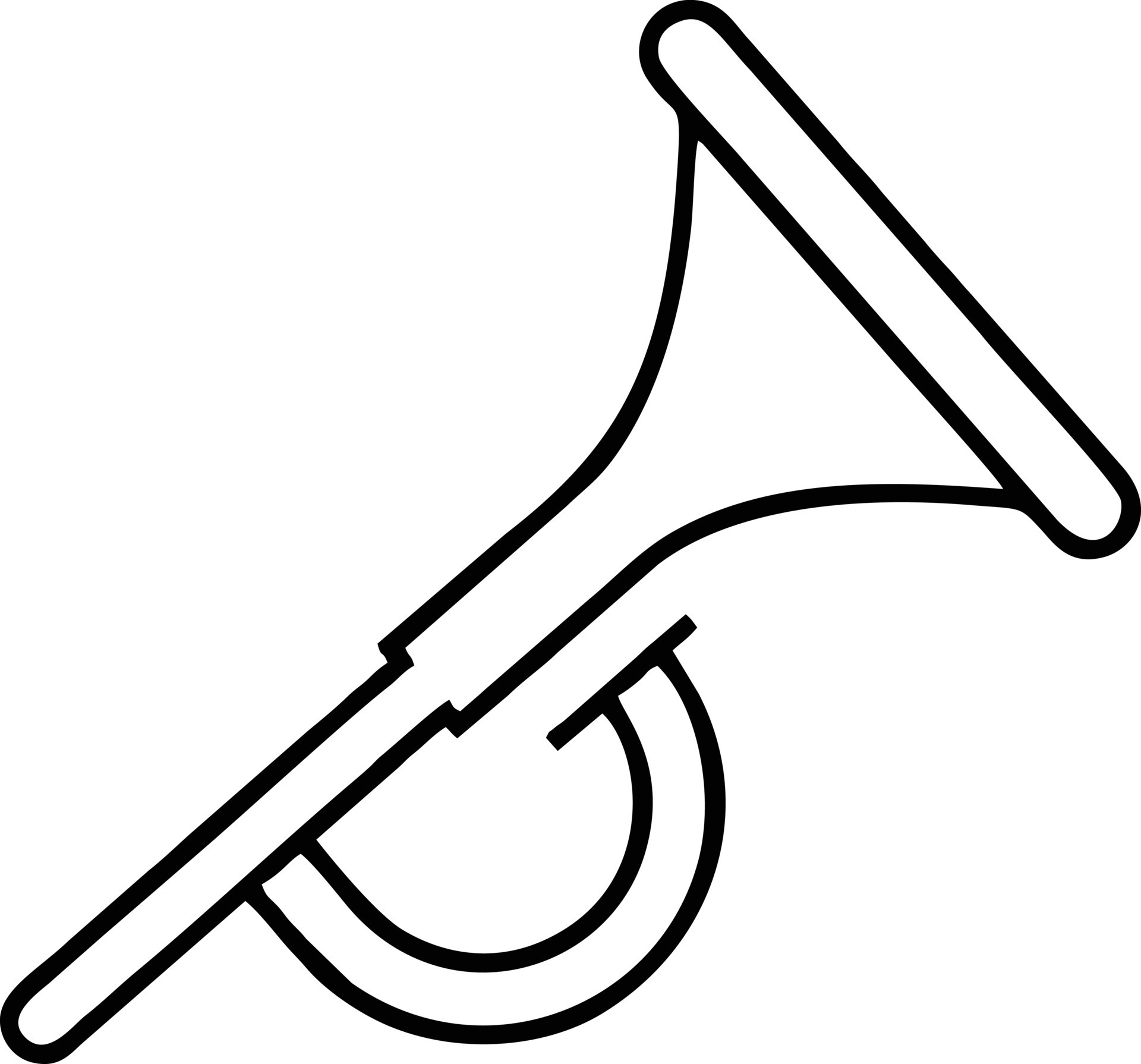 trumpet instrument icon symbol design vector image. Illustration of