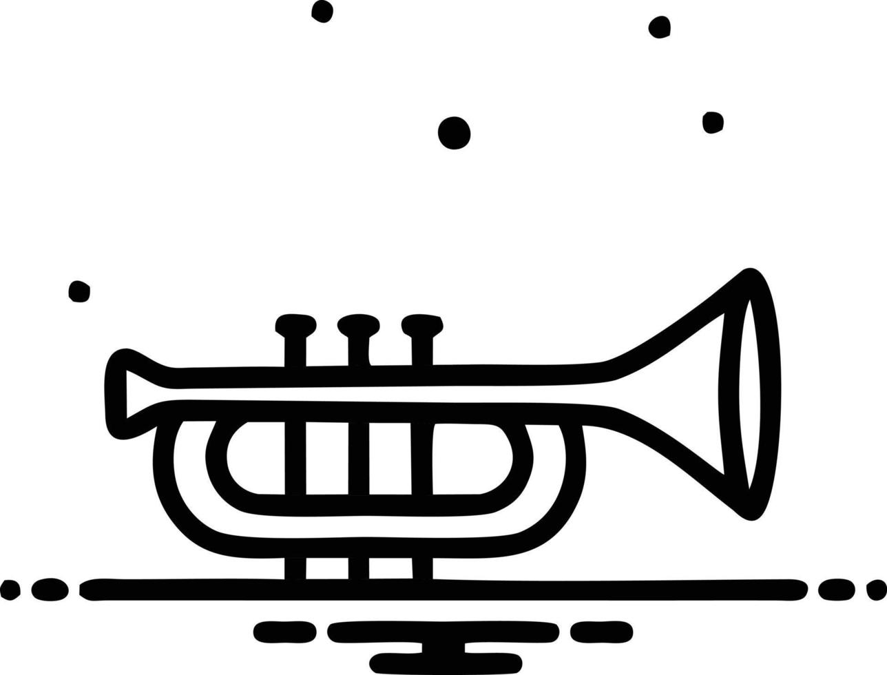 trumpet instrument icon symbol design vector image. Illustration of musical trumpet horn vector design image. EPS 10