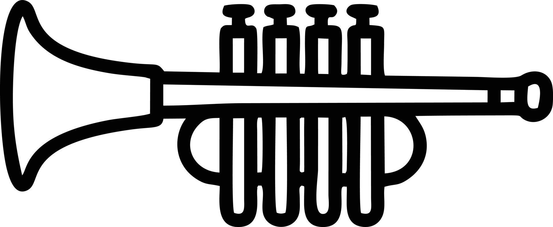 trumpet instrument icon symbol design vector image. Illustration of musical trumpet horn vector design image. EPS 10