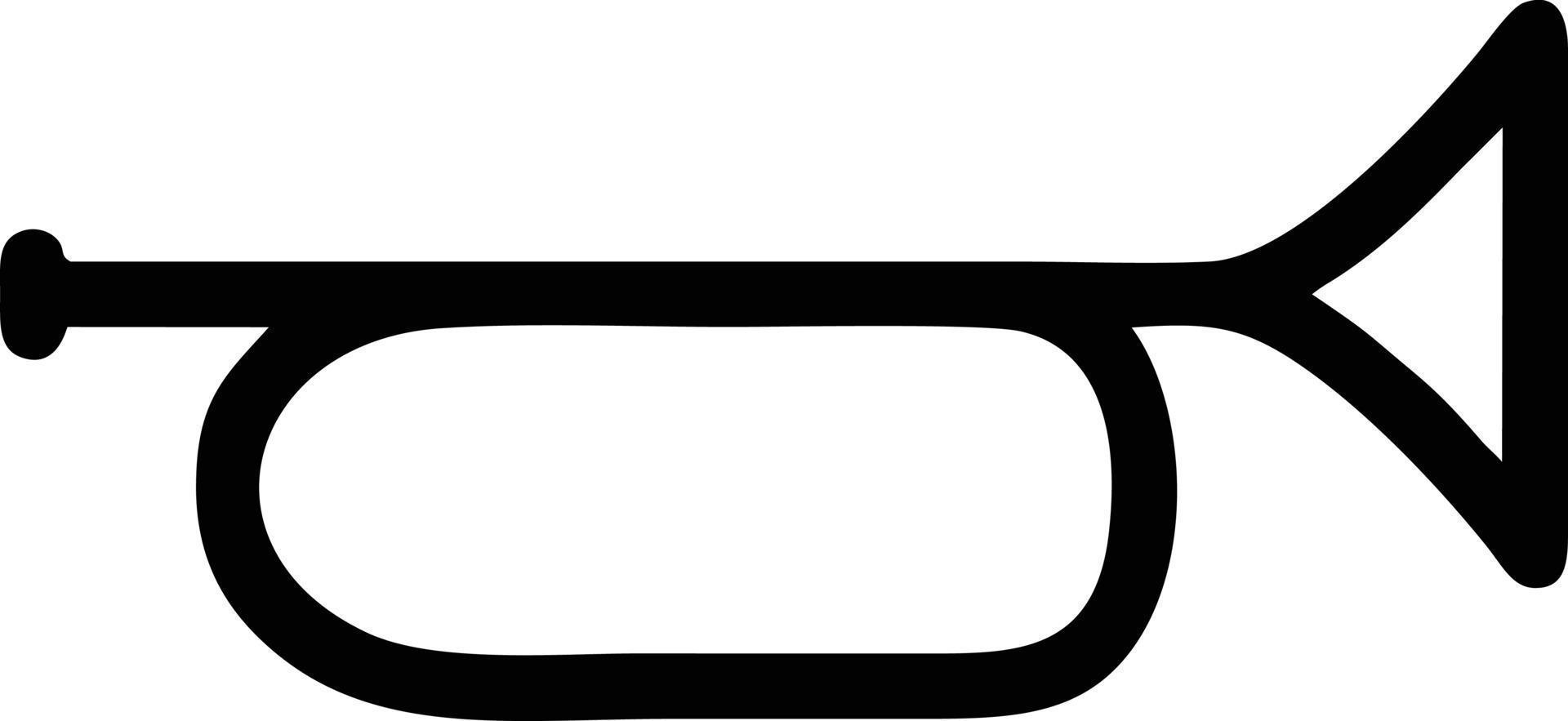 trumpet instrument icon symbol design vector image. Illustration of musical trumpet horn vector design image. EPS 10