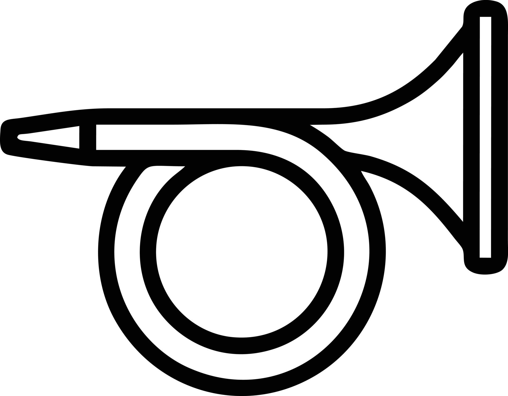 trumpet instrument icon symbol design vector image. Illustration of