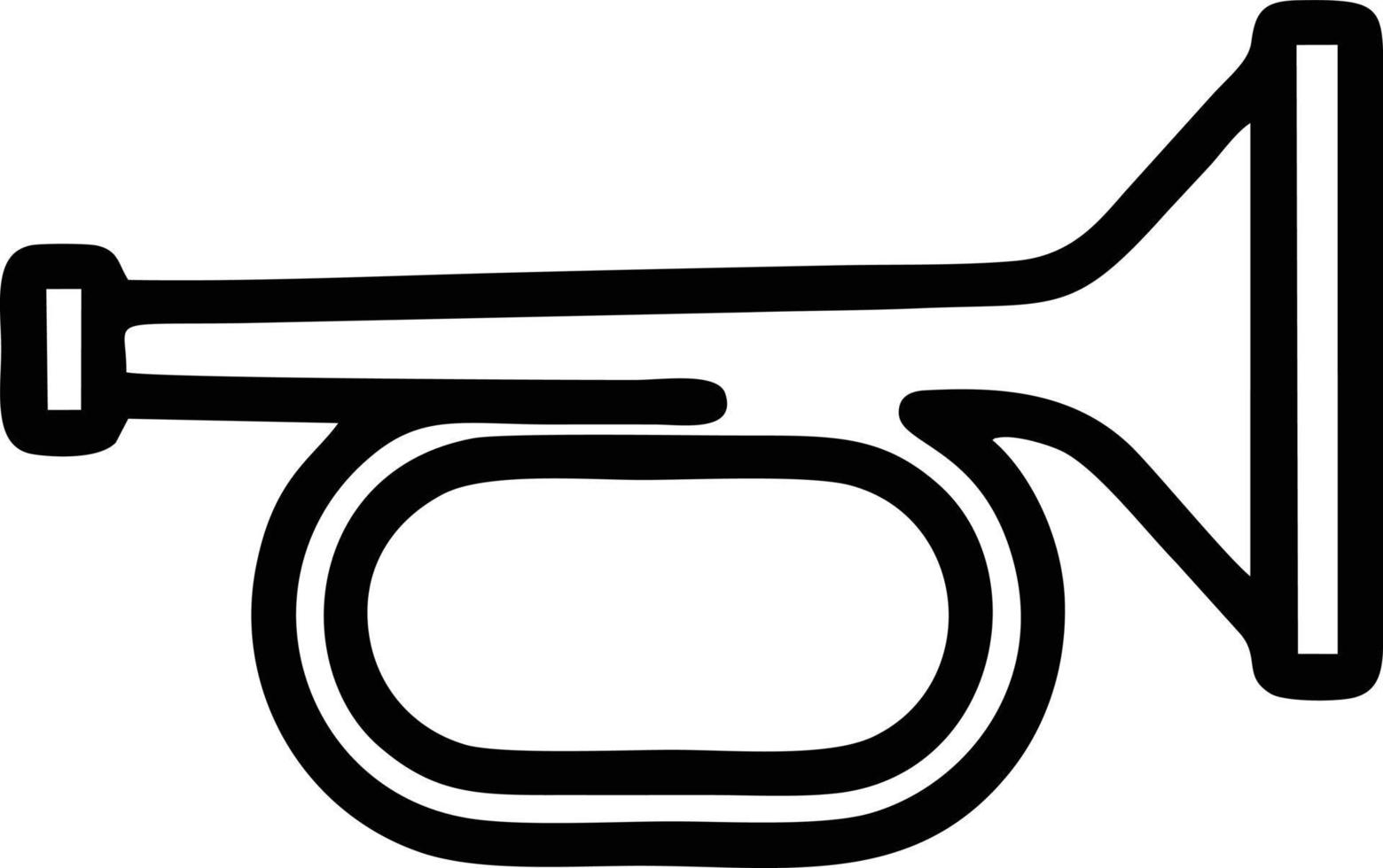 trumpet instrument icon symbol design vector image. Illustration of musical trumpet horn vector design image. EPS 10