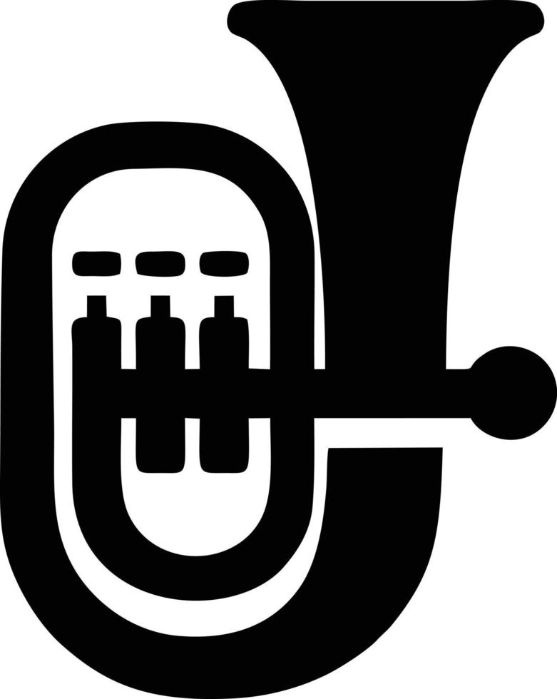 trumpet instrument icon symbol design vector image. Illustration of musical trumpet horn vector design image. EPS 10