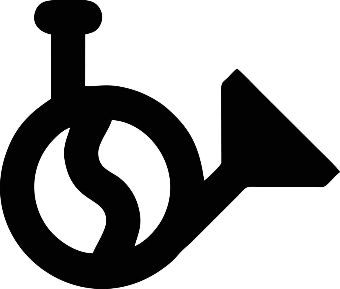 trumpet instrument icon symbol design vector image. Illustration of musical trumpet horn vector design image. EPS 10