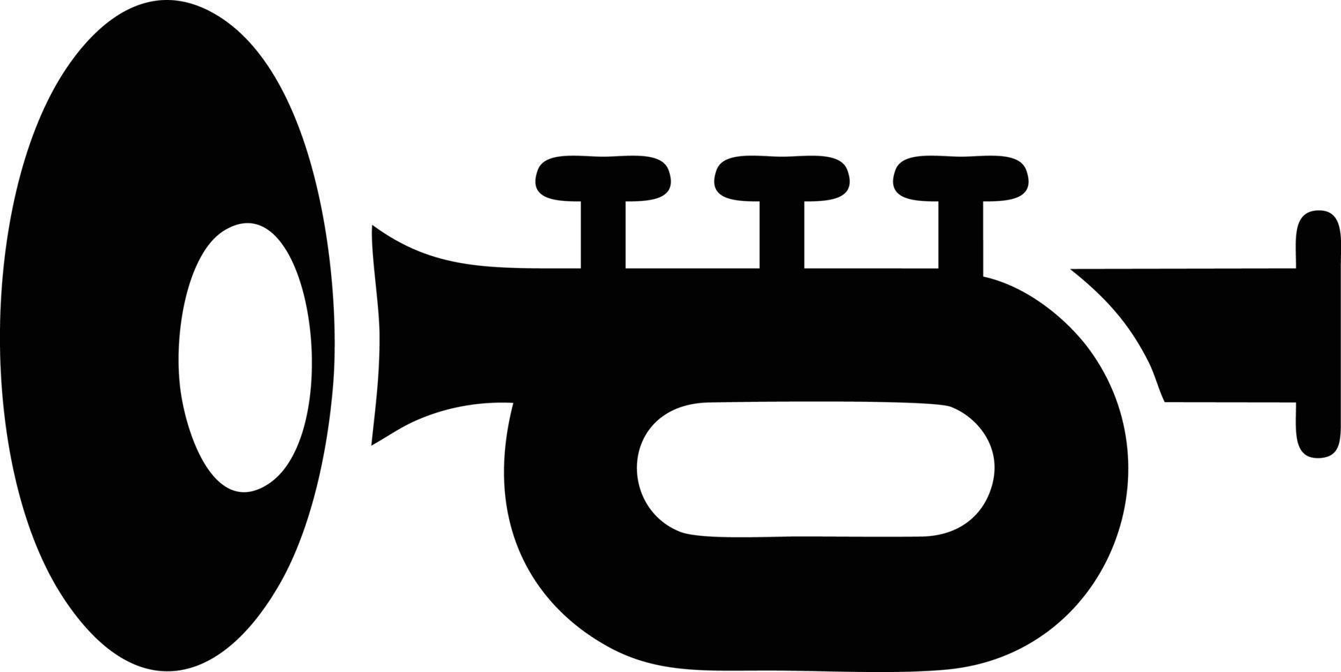 trumpet instrument icon symbol design vector image. Illustration of musical trumpet horn vector design image. EPS 10