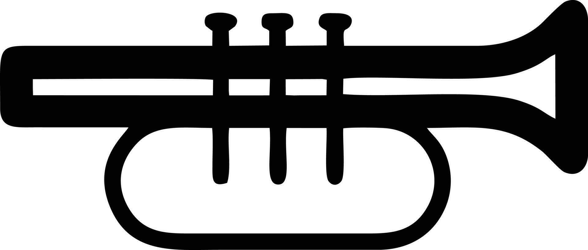 trumpet instrument icon symbol design vector image. Illustration of musical trumpet horn vector design image. EPS 10