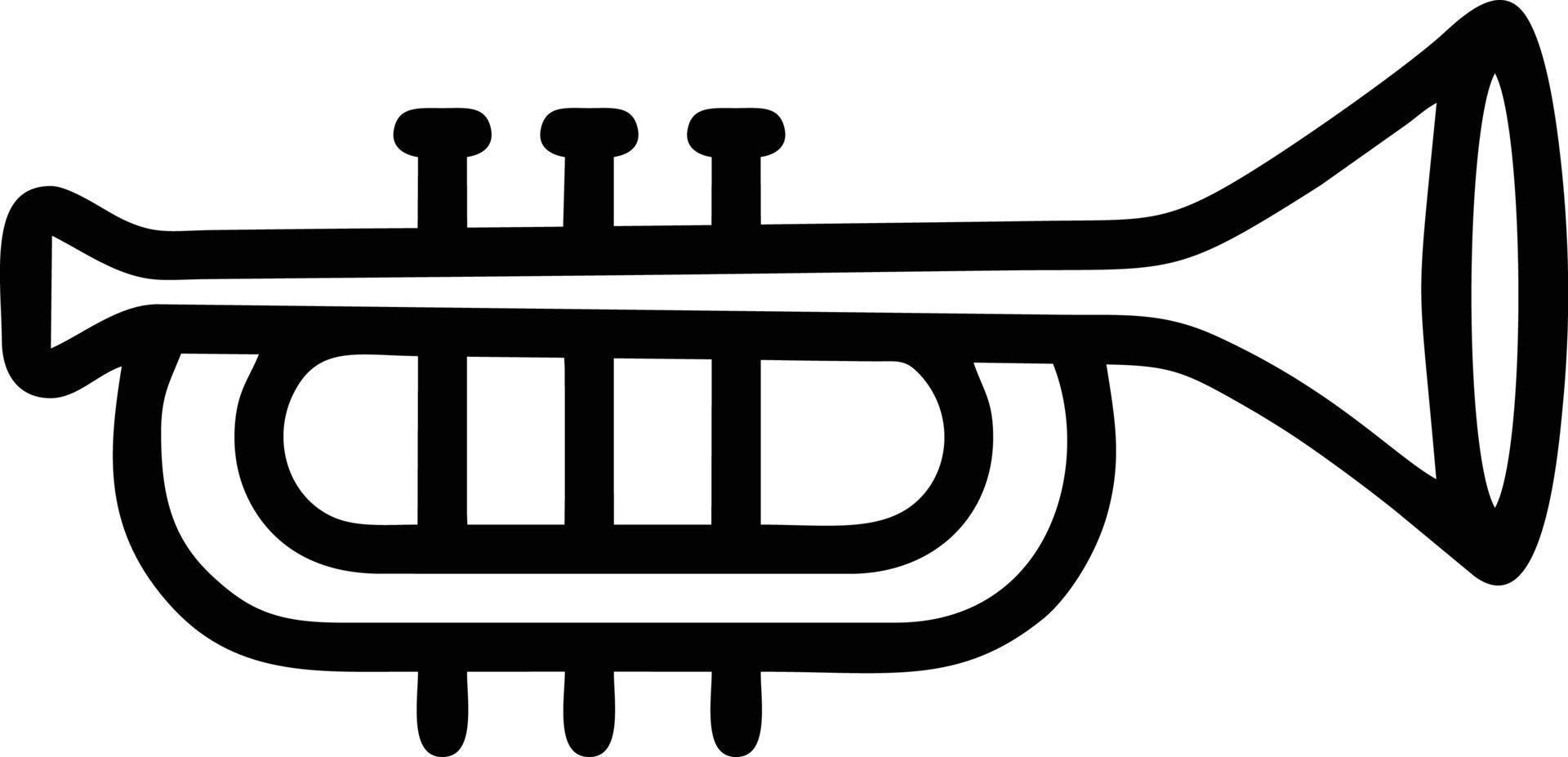 trumpet instrument icon symbol design vector image. Illustration of musical trumpet horn vector design image. EPS 10