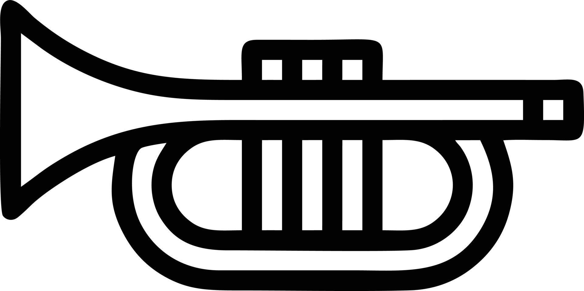 trumpet instrument icon symbol design vector image. Illustration of musical trumpet horn vector design image. EPS 10