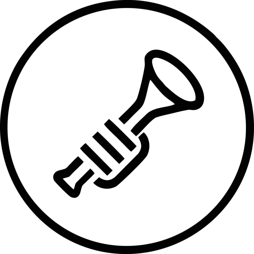 trumpet instrument icon symbol design vector image. Illustration of musical trumpet horn vector design image. EPS 10