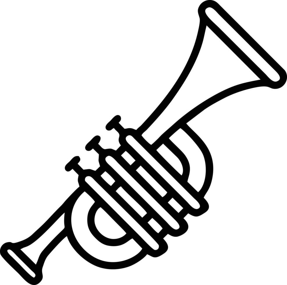 trumpet instrument icon symbol design vector image. Illustration of musical trumpet horn vector design image. EPS 10