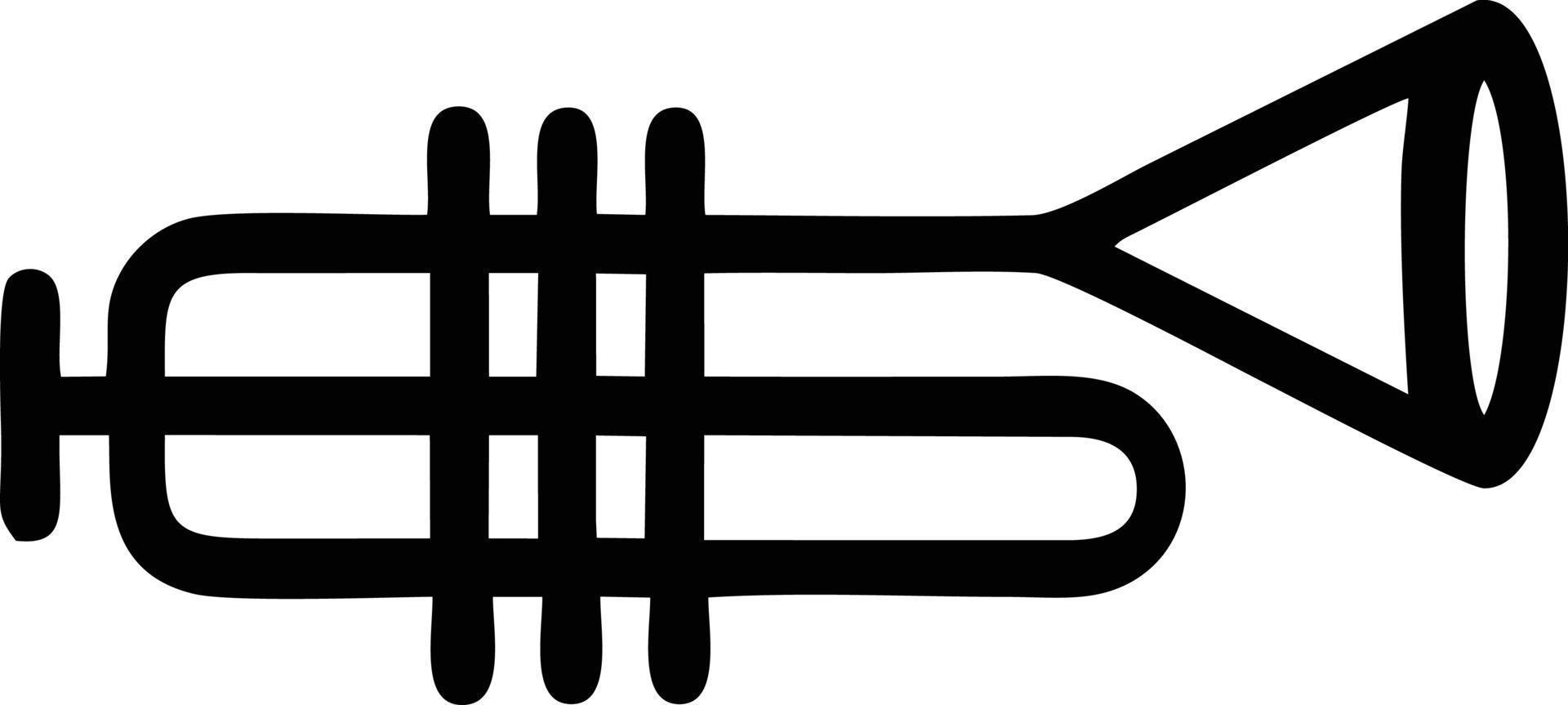 trumpet instrument icon symbol design vector image. Illustration of musical trumpet horn vector design image. EPS 10