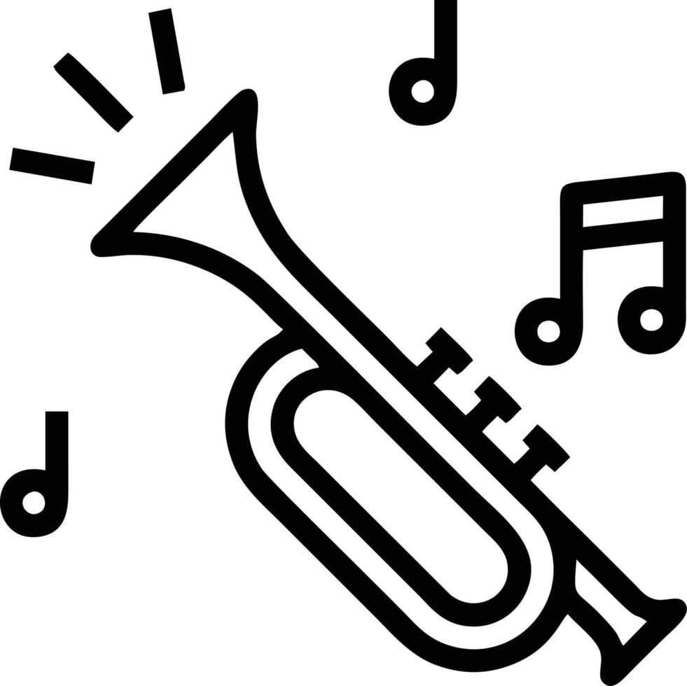 trumpet instrument icon symbol design vector image. Illustration of musical trumpet horn vector design image. EPS 10