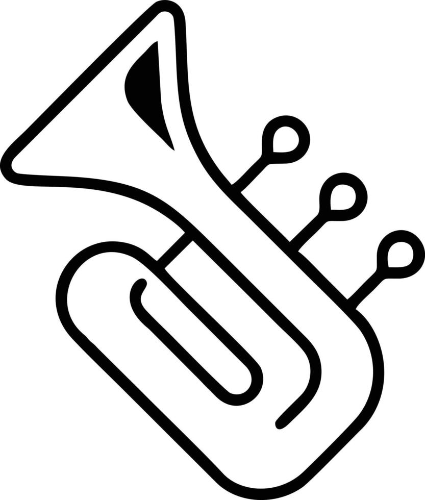 trumpet instrument icon symbol design vector image. Illustration of musical trumpet horn vector design image. EPS 10