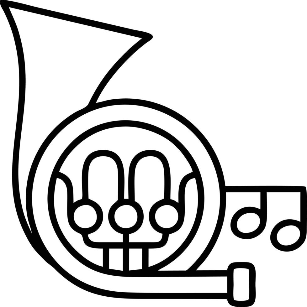 trumpet instrument icon symbol design vector image. Illustration of musical trumpet horn vector design image. EPS 10