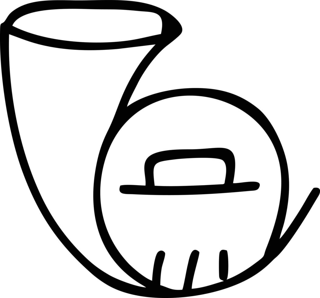 trumpet instrument icon symbol design vector image. Illustration of musical trumpet horn vector design image. EPS 10