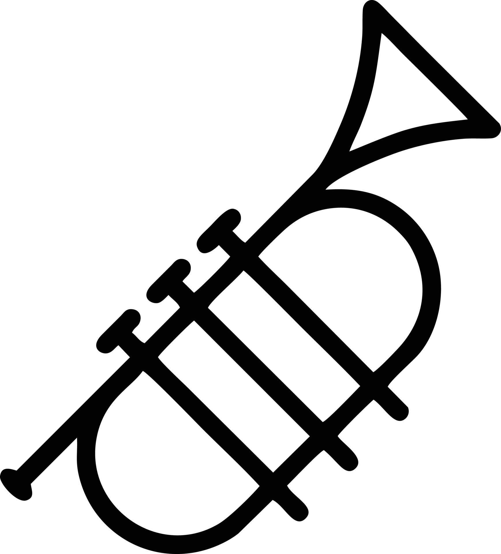 trumpet instrument icon symbol design vector image. Illustration of