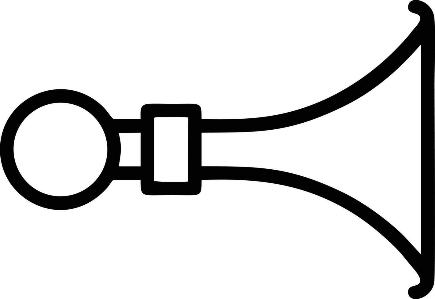 trumpet instrument icon symbol design vector image. Illustration of musical trumpet horn vector design image. EPS 10