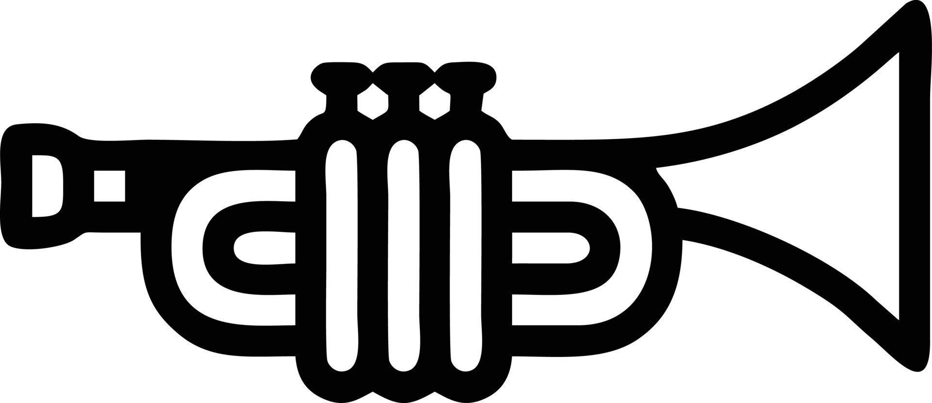 trumpet instrument icon symbol design vector image. Illustration of musical trumpet horn vector design image. EPS 10